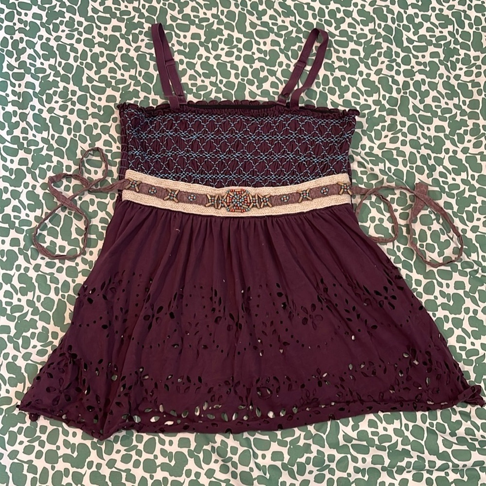 Free People smocked Cami Tank Top